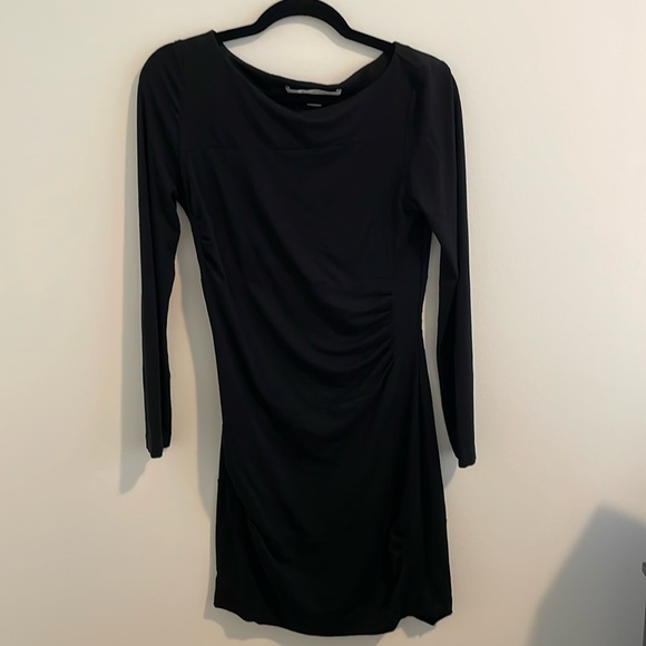DVF | Black Long Sleeved Dress - Picture 1 of 6